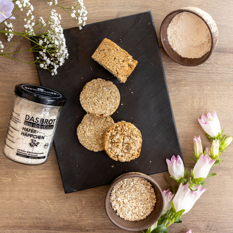 5 x Bio-Haferhäppchen - Das Brot aus dem Glas