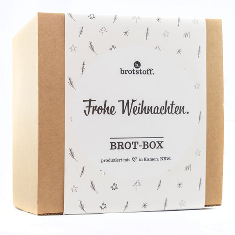 X-MAS: Servierbrett, breit, Mangoholz + Brot Box